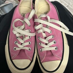 Converse Pink and White Canvas Sneakers